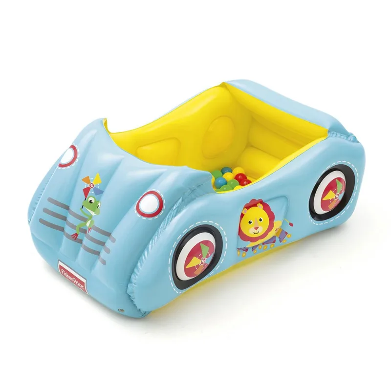 Fisher Price Detské nafukovacie autíčko Fisher-Price s loptičkami 119x79x51 cm