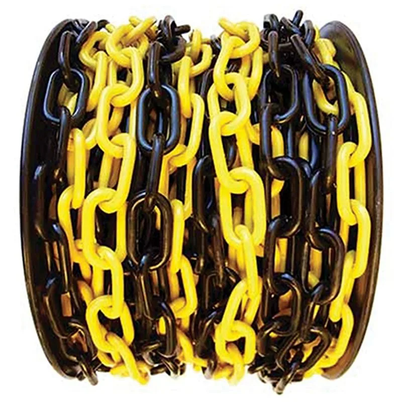 Reťaz SLC 6 mm, L-25 m, plast, žlto-čierna