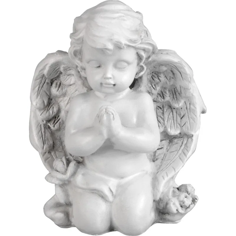 Dekorácia MagicHome, Anjel modliaci, polyresin, na hrob, 9x7,5x11 cm