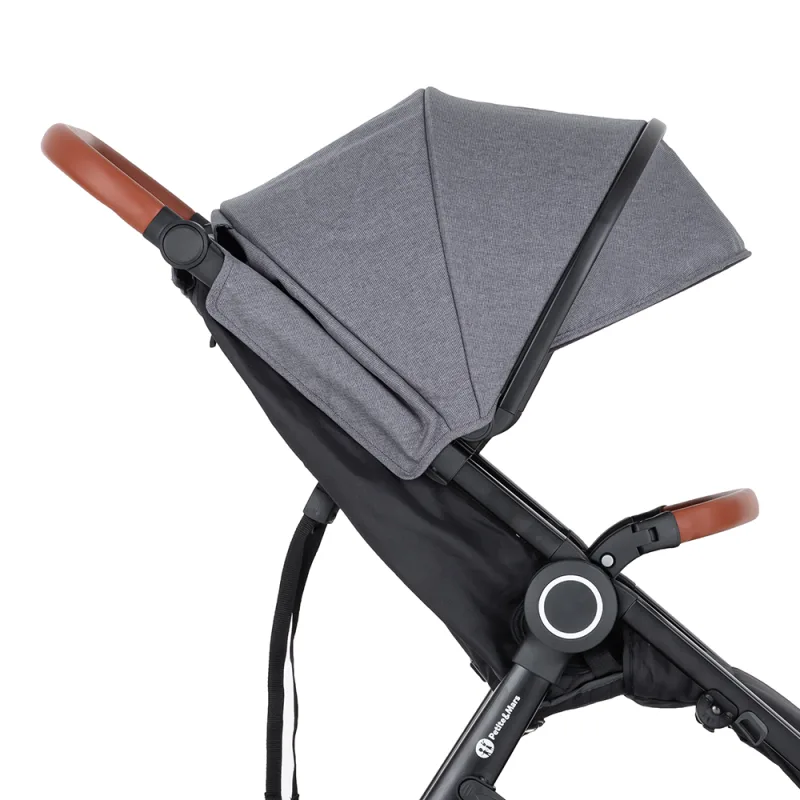 PETITE&MARS Strieška + polstrovanie Street+ Ultimate Grey