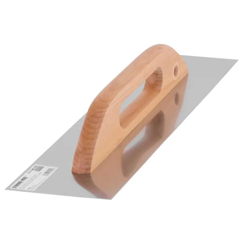 Hladítko Premium 915, 380x130x0,7 mm, drev rúčka, nerez