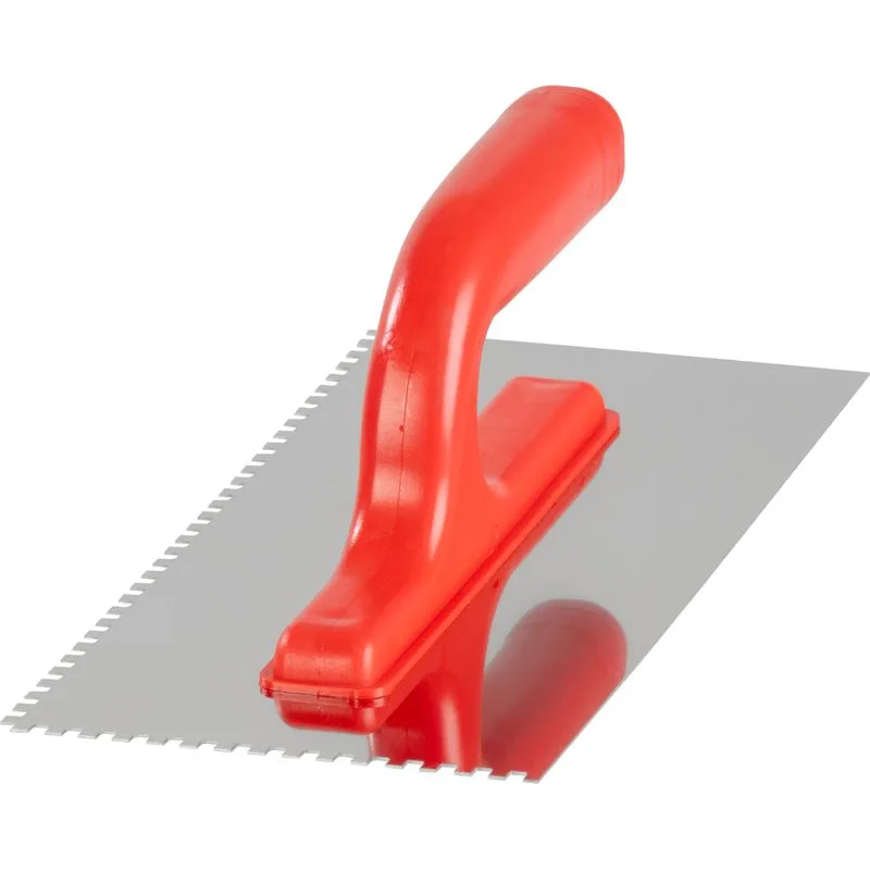 Hladítko Strend Pro Premium, 270x130 mm, e06x06 mm, nerezové, s plastovou rúčkou