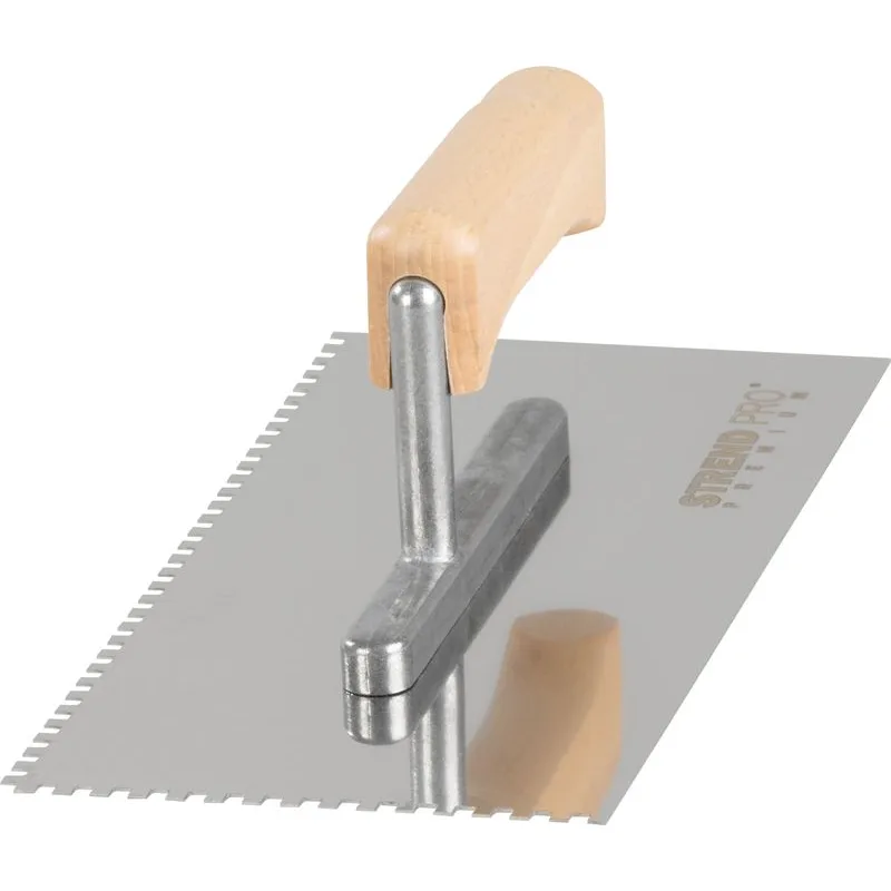 Hladítko Strend Pro Premium, 270x130 mm, e10x10 mm, nerezové, s plastovou rúčkou