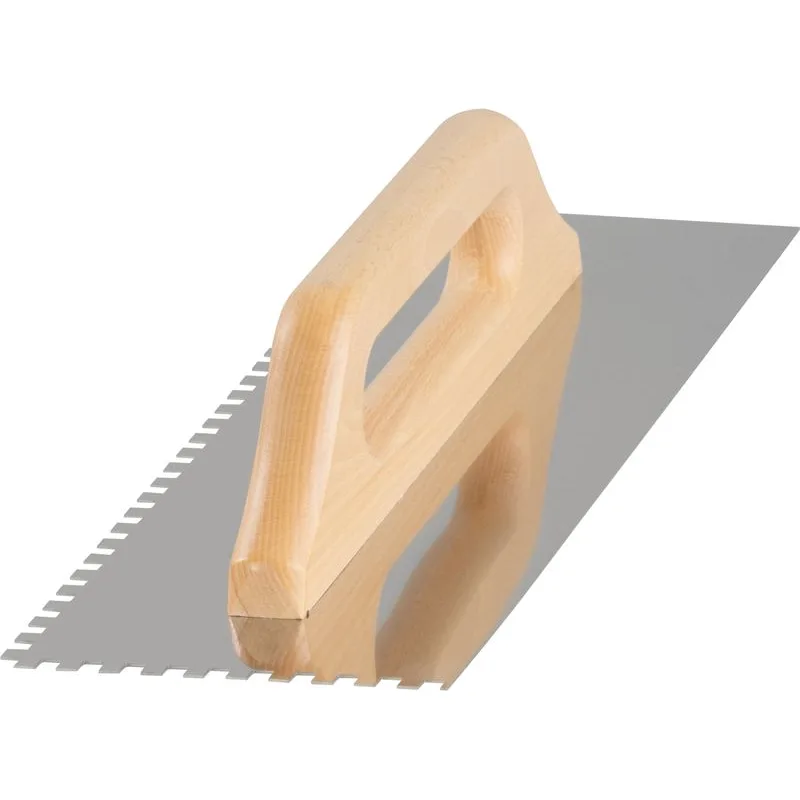 Hladítko Strend Pro Premium, s drev. rúčkou, 380x130 mm, e6mm, 0,7 mm, rovné, nerez