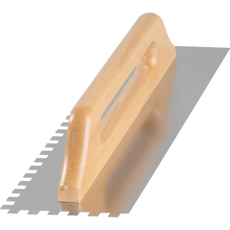 Hladítko Strend Pro Premium, s drev. rúčkou, 480x130 mm, e8mm, 0,7 mm, rovné, nerez