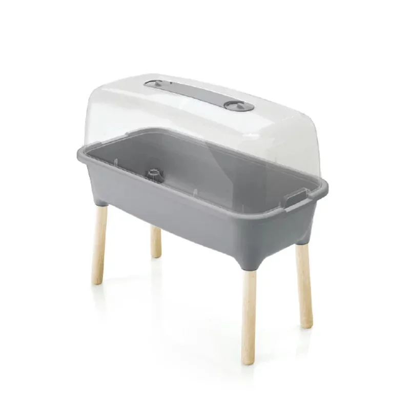 Prosperplast RESPANA PLANTER WOOD HIGH SET sadbovač 78 cm sivý kameň ISEW780H-405U