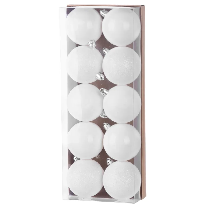 MagicHome Gule 10ks biele na vianočný stromček 6cm