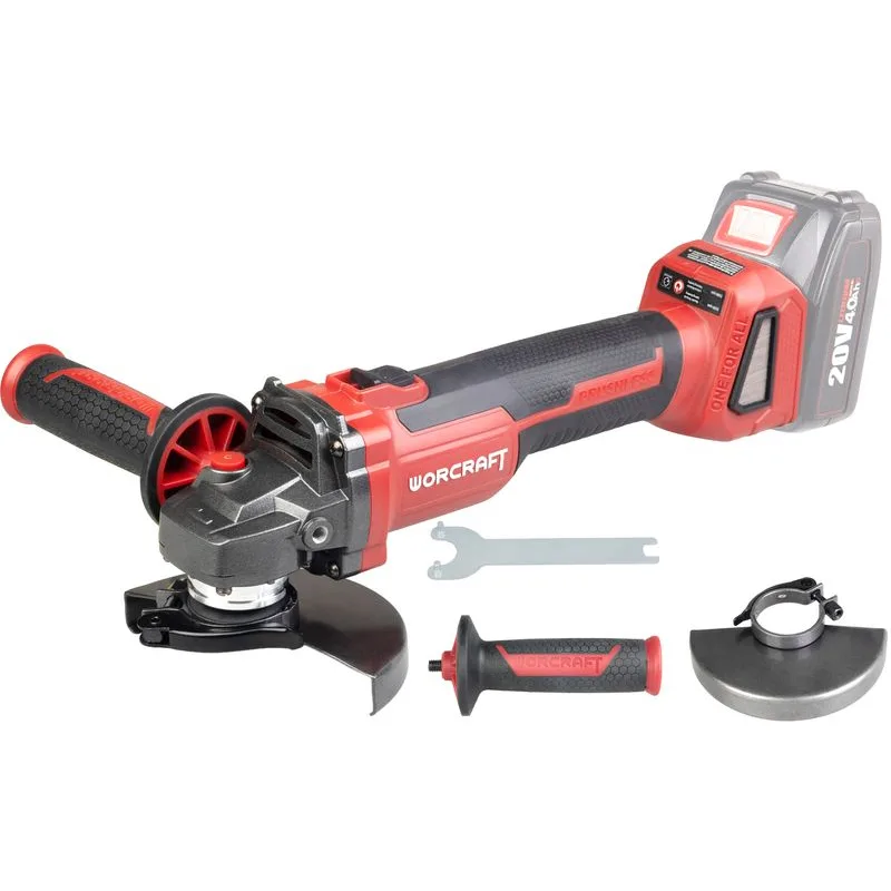 Brúska Worcraft CAG-S20LiB 125 mm, uhlová , 20V Li-ion, bezuhlíková