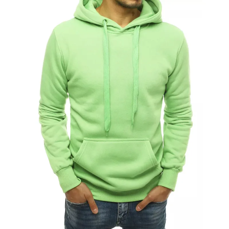 Dstreet Pánska mikina s kapucňou mintová BX5082