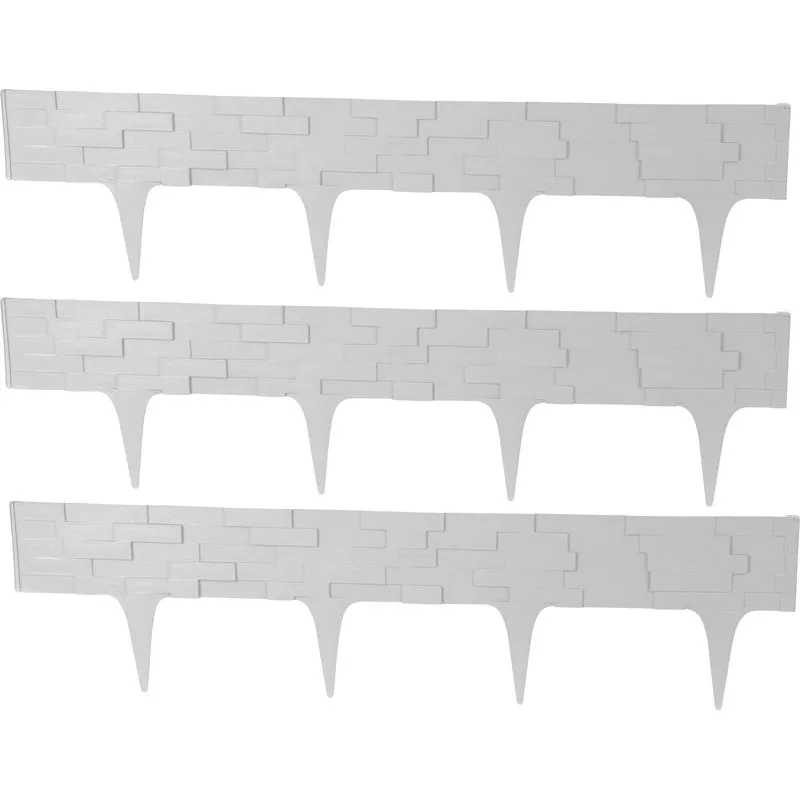 Plastový obrubník StonePalisade 2,38 m, hnedá, bal. 3 ks, UV