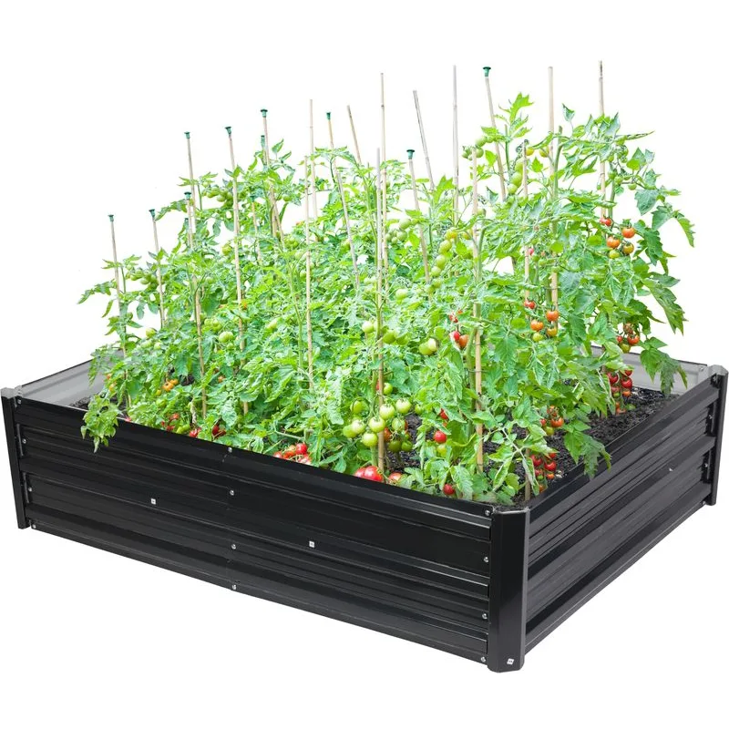 Záhon Strend Pro Garden, 3D dizajn drevo, kov, vyvýšený, 120x90x30 cm