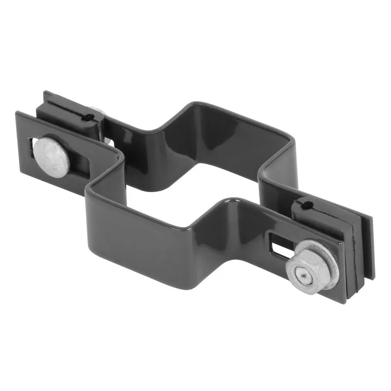 Objímka na hranatý stĺpik Strend Pro EUROSTANDARD, 60x40 mm, priebežná, antracit, Zn+PVC, RAL7016