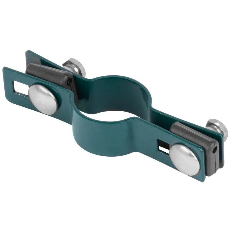 Objímka na okrúhly stĺpik Strend Pro EUROSTANDARD, 48 mm, priebežná, zelená, Zn+PVC, RAL6005