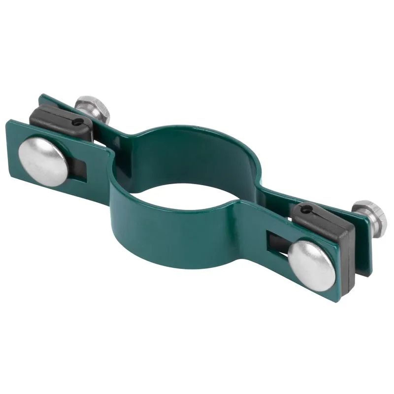 Objímka na okrúhly stĺpik Strend Pro EUROSTANDARD, 38 mm, priebežná, zelená, Zn+PVC, RAL6005