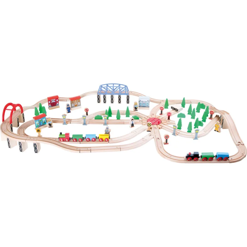 Drevená vláčikodráha Železničná doprava 140 dielov