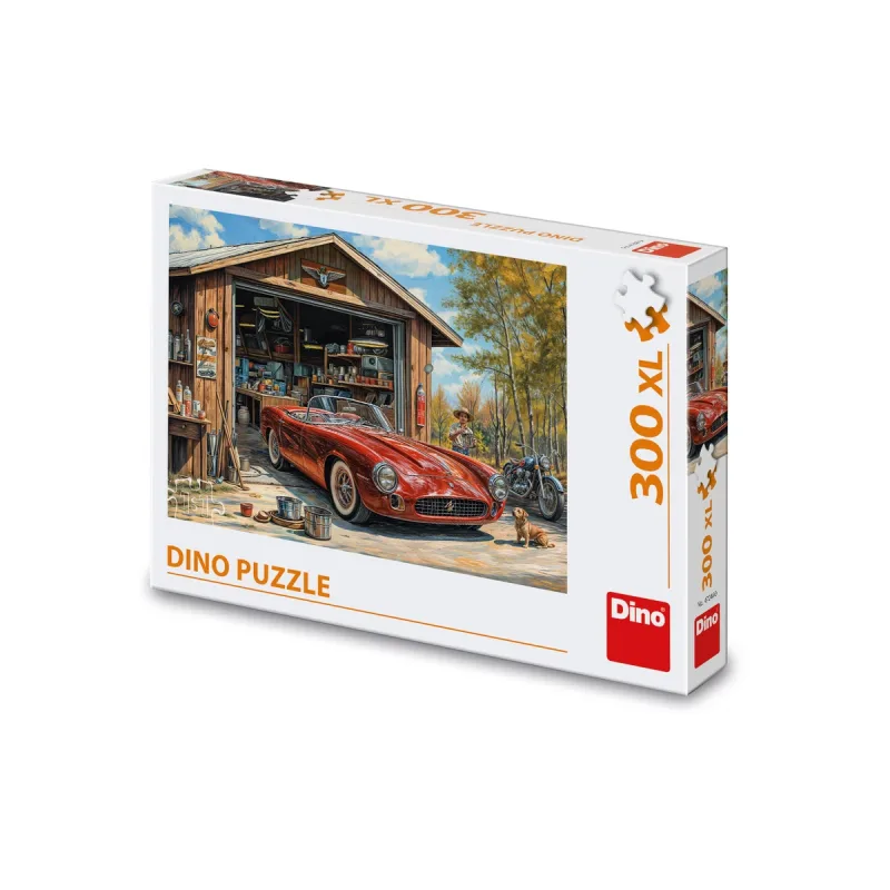 Dino Puzzle Jaguár v garáži 300 xl dielikov
