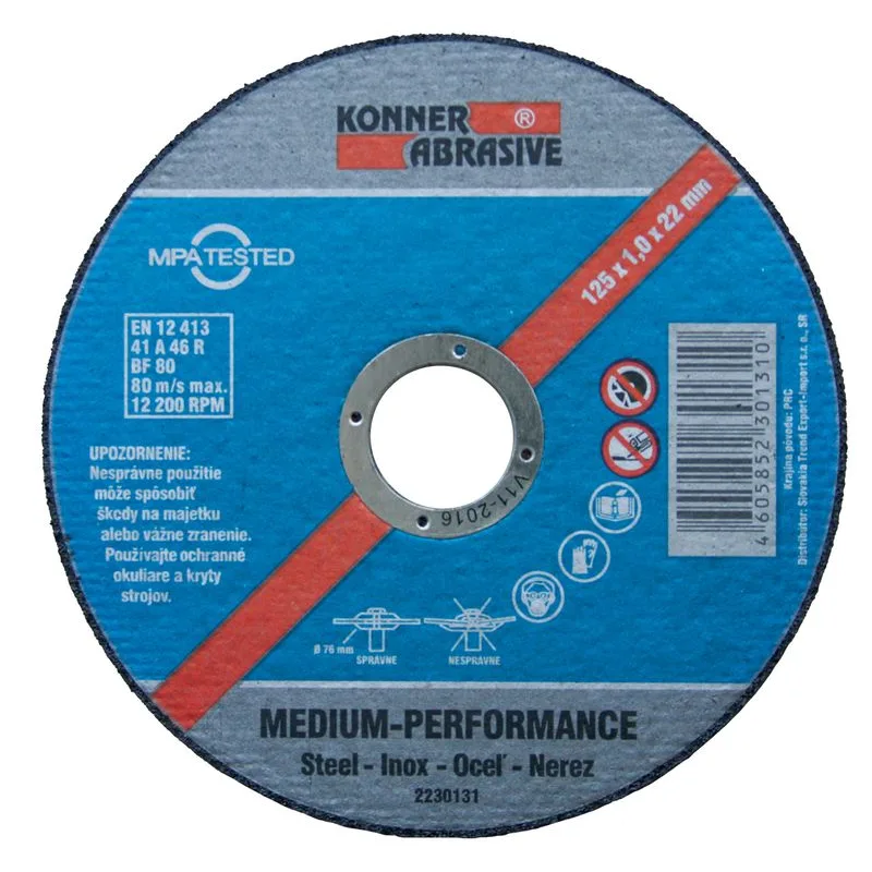 Rezný kotúč na kov KONNER D603 125x1,0x22 mm