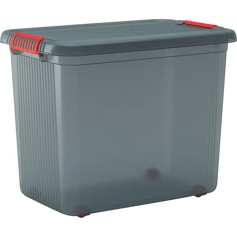 Box s vekom KIS K Latch XXL, sivý/oranžový, 39×59×45 cm