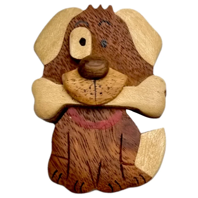 2Kids Toys Drevená magnetka veľká Pes s kosťou