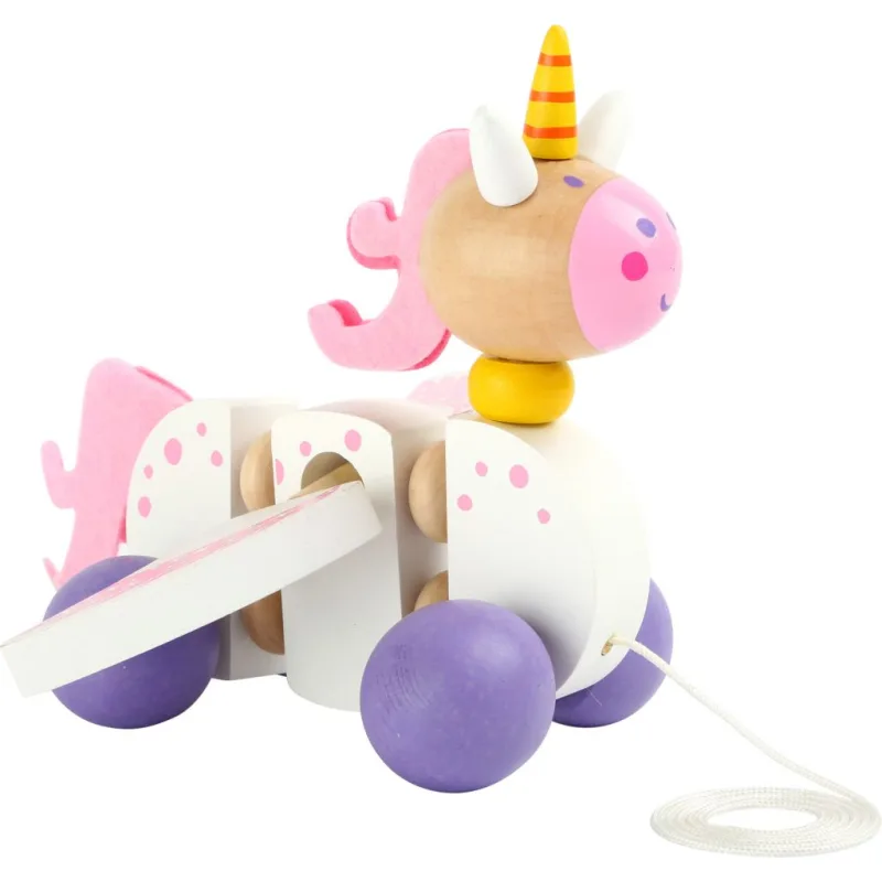 Drevený ťahací jednorožec