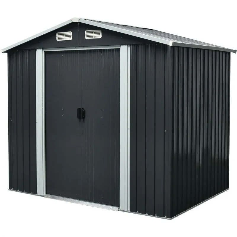 Záhradný domček Strend Pro, plech, antracit, 226x162x206 cm