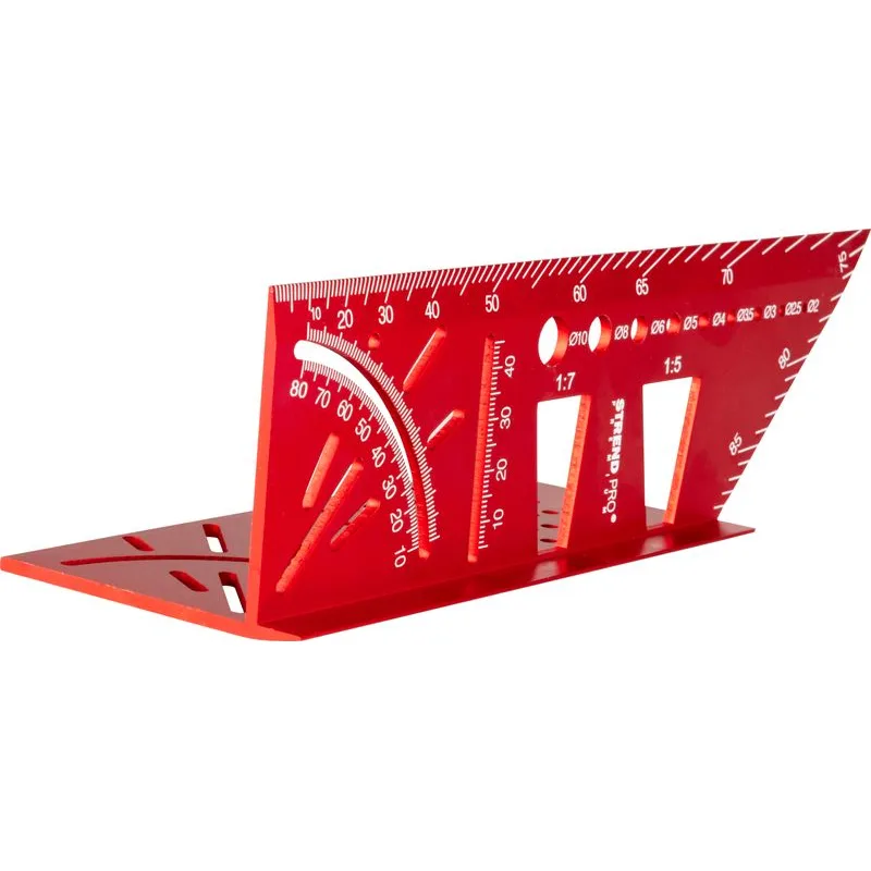 Uholník stolársky, ALU pokosový, 150 mm, 30°-45°-60°-90°