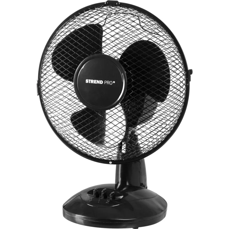 Ventilátor Strend Pro, stolový, čierny, 23 cm, 25 W