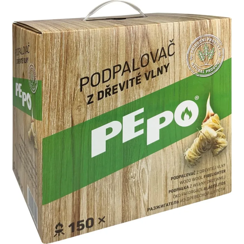 Podpaľovač PE-PO drevitá vlna, 150 kúskov
