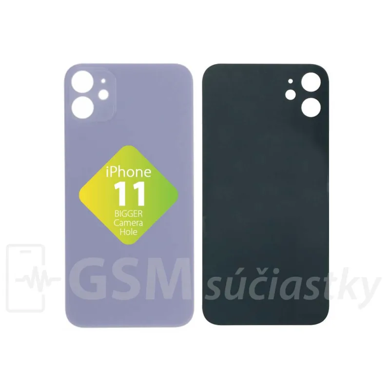 iPhone 11 - Zadné sklo housingu Fialové