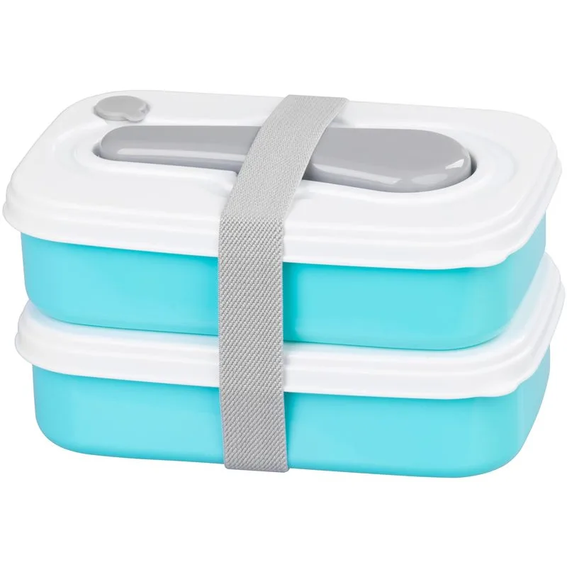 Obedár MagicHome, 1 l, hranatý, 2-dielny, s vidličkou a lyžicou