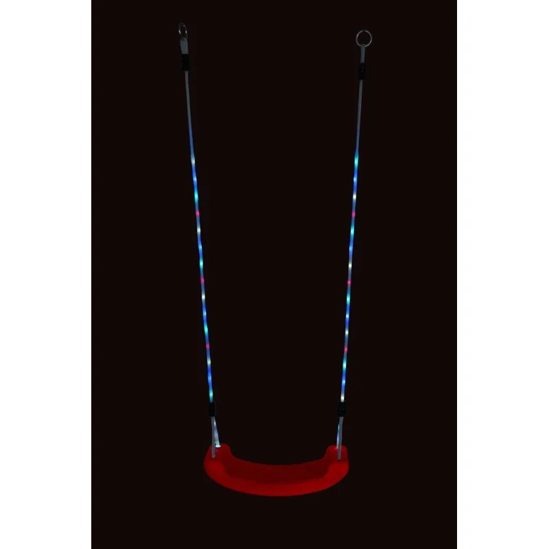 Dvěděti Plastová svietiaca hojdačka červená