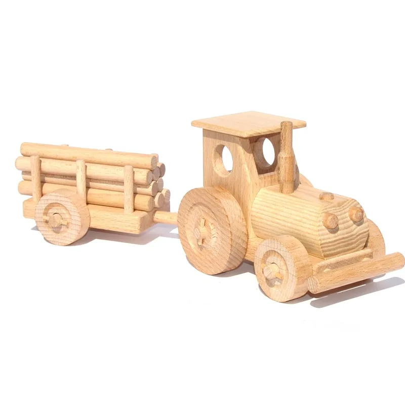 Ceeda Cavity Drevený Traktor s vlečkou