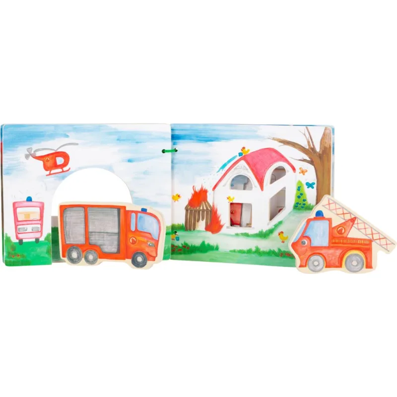 Drevená knižka Hasiči