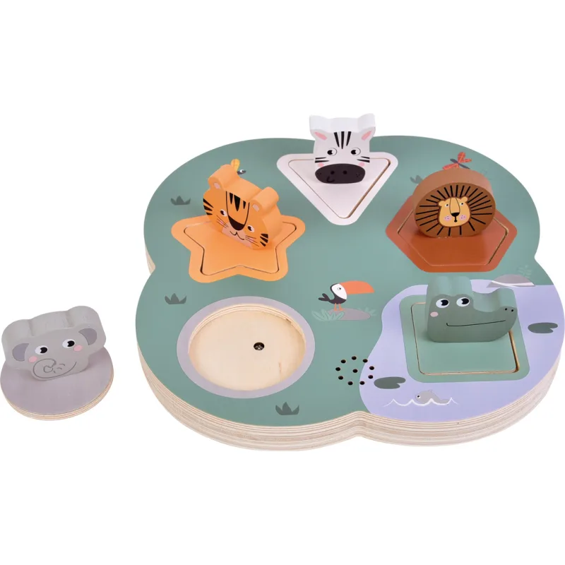 3D puzzle so zvukmi zvierat Safari