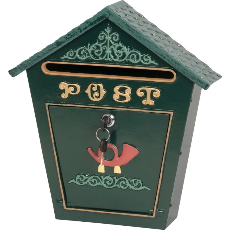 Schránka Albert 360x90x380 mm, poštová, zelená