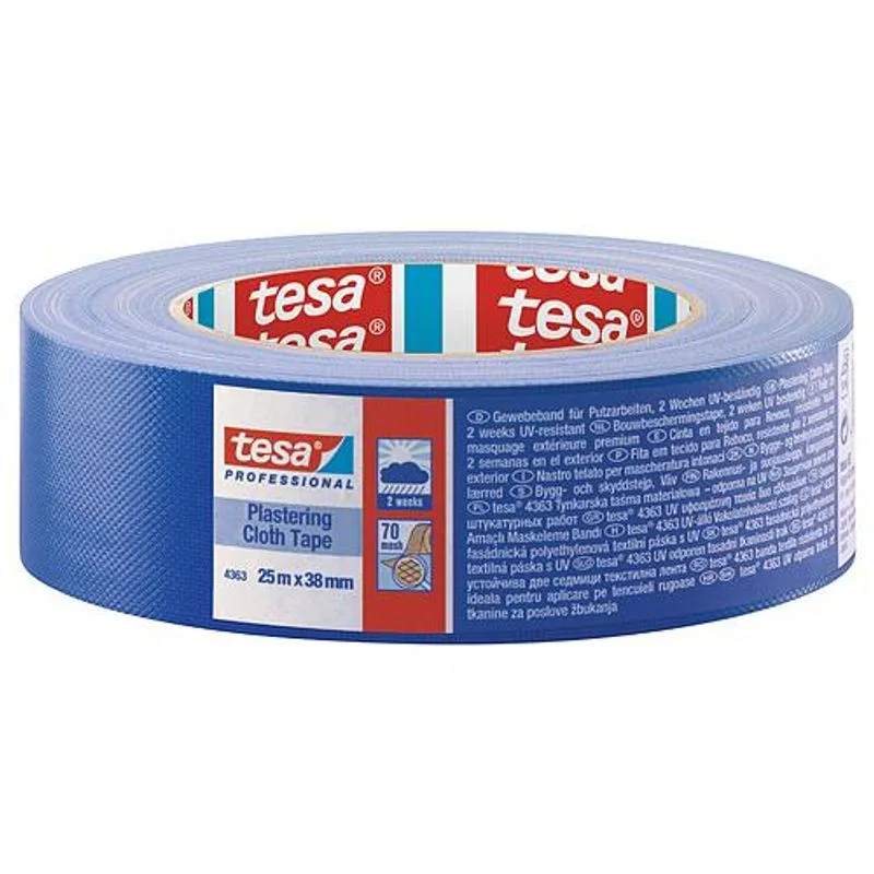 Textilná páska tesa PRO Plastering, omietacia, modrá, UV, 38 mm, L-25 m