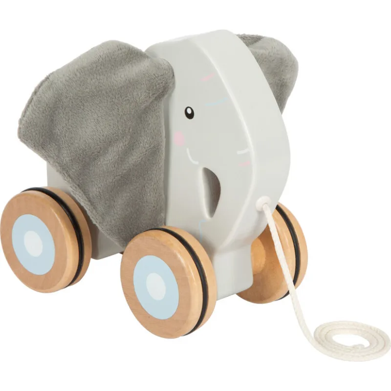 Drevená ťahacia hračka Slon so šuštivými uškami