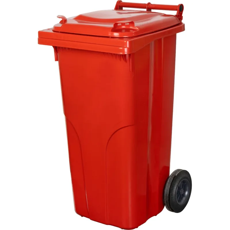 Smetná nádoba MGB 120 l, plastová, červená, HDPE