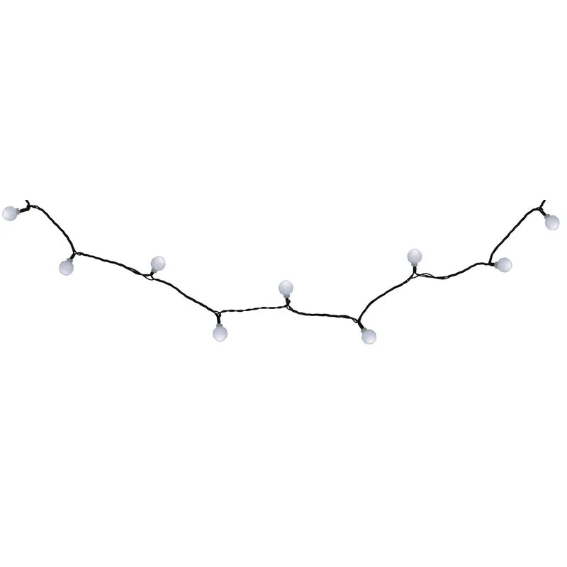 Vianočné osvetlenie reťaz Cherry Balls, 100× LED, studená biela, 9,9 m, exteriér