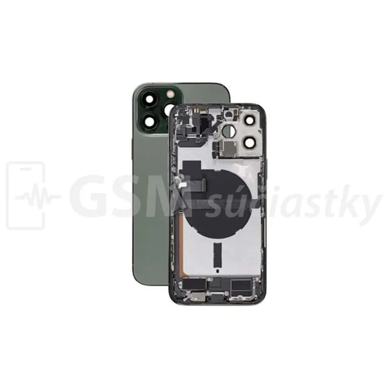 iPhone 13 Pro Max - Zadný Housing s Malými Dielmi - Zelený