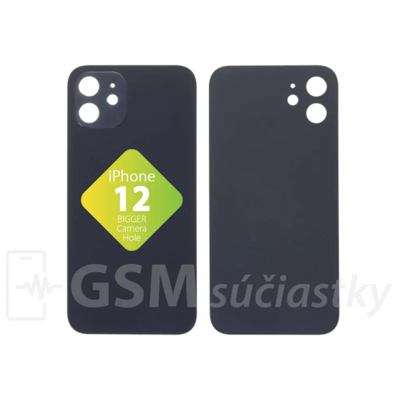 iPhone 12 - Zadné sklo housingu Čierne