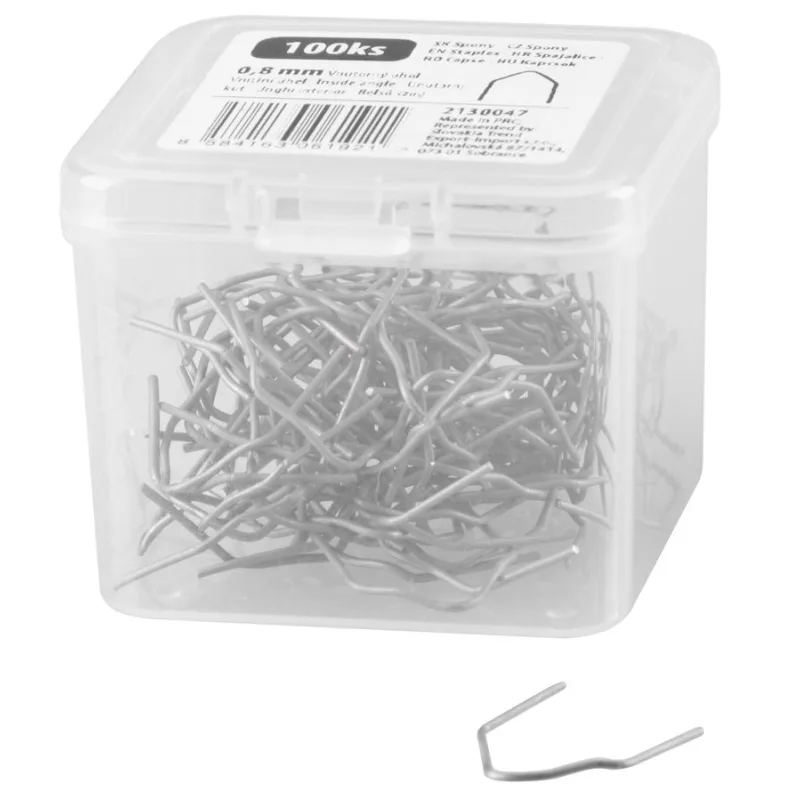 Spona pre pištoľ na zváranie plastov, vnútorný uhol, 0,8 mm, bal. 100 ks