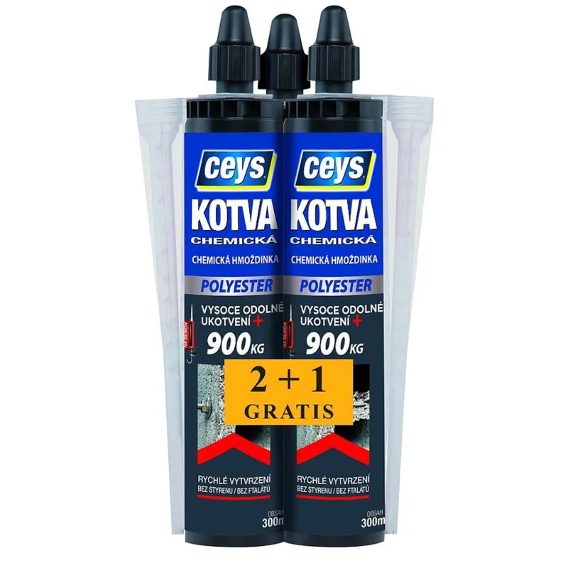 Ceys Chemická Kotva Polyester, 2+1 grátis