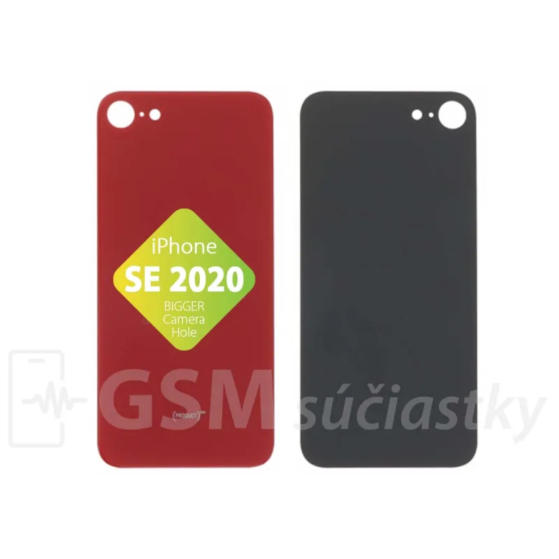 iPhone SE 2020 - Zadné sklo housingu Červené