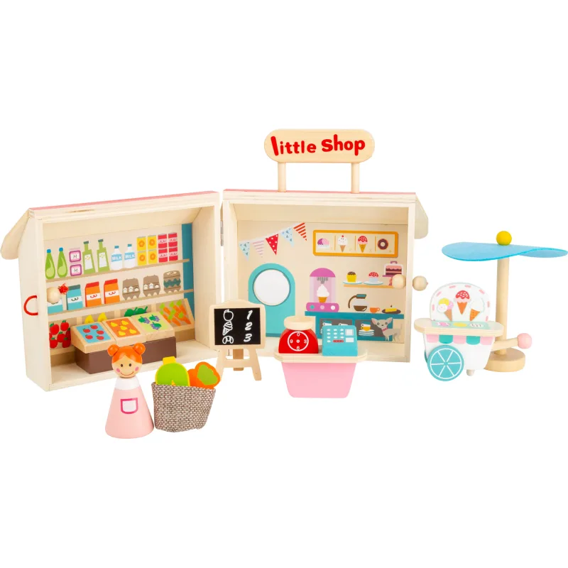 Small Foot Drevený obchodík v kufríku