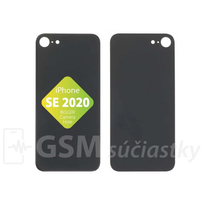 iPhone SE 2020 - Zadné sklo housingu Čierne