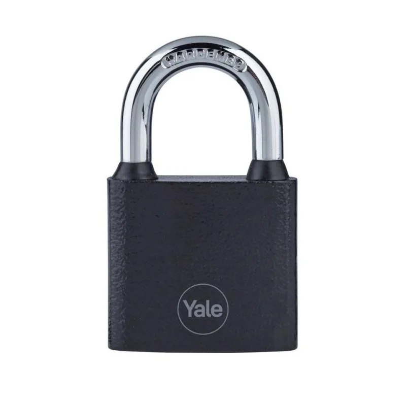 Zámok Yale Y111B/38/121/1 – visiaci železný zámok, čierny, 38 mm