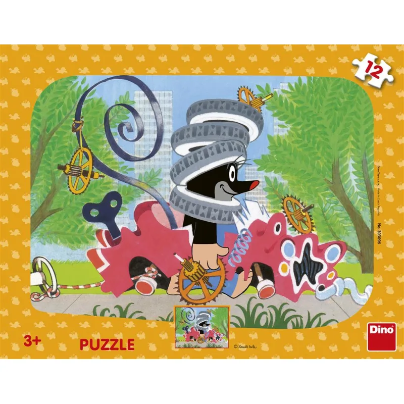 Dino Vkladacie puzzle s tvarmi Krtko opravár 12 ks