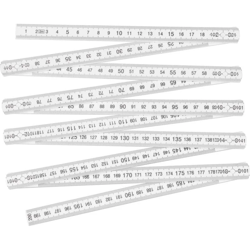 Meter STREND PRO FS28 2 m, plastový, biely, skladací