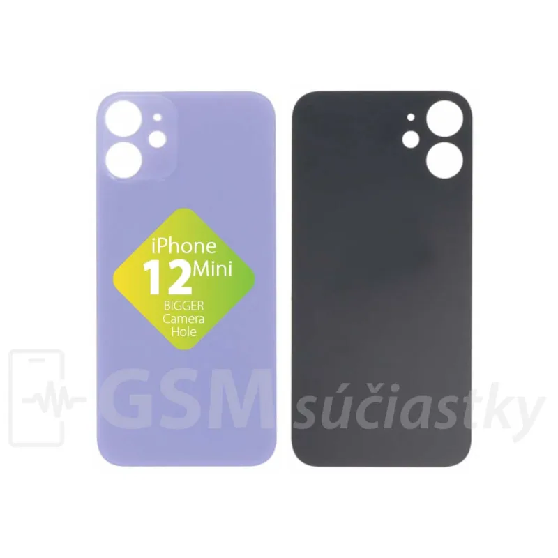 iPhone 12 Mini - Zadné sklo housingu Fialové